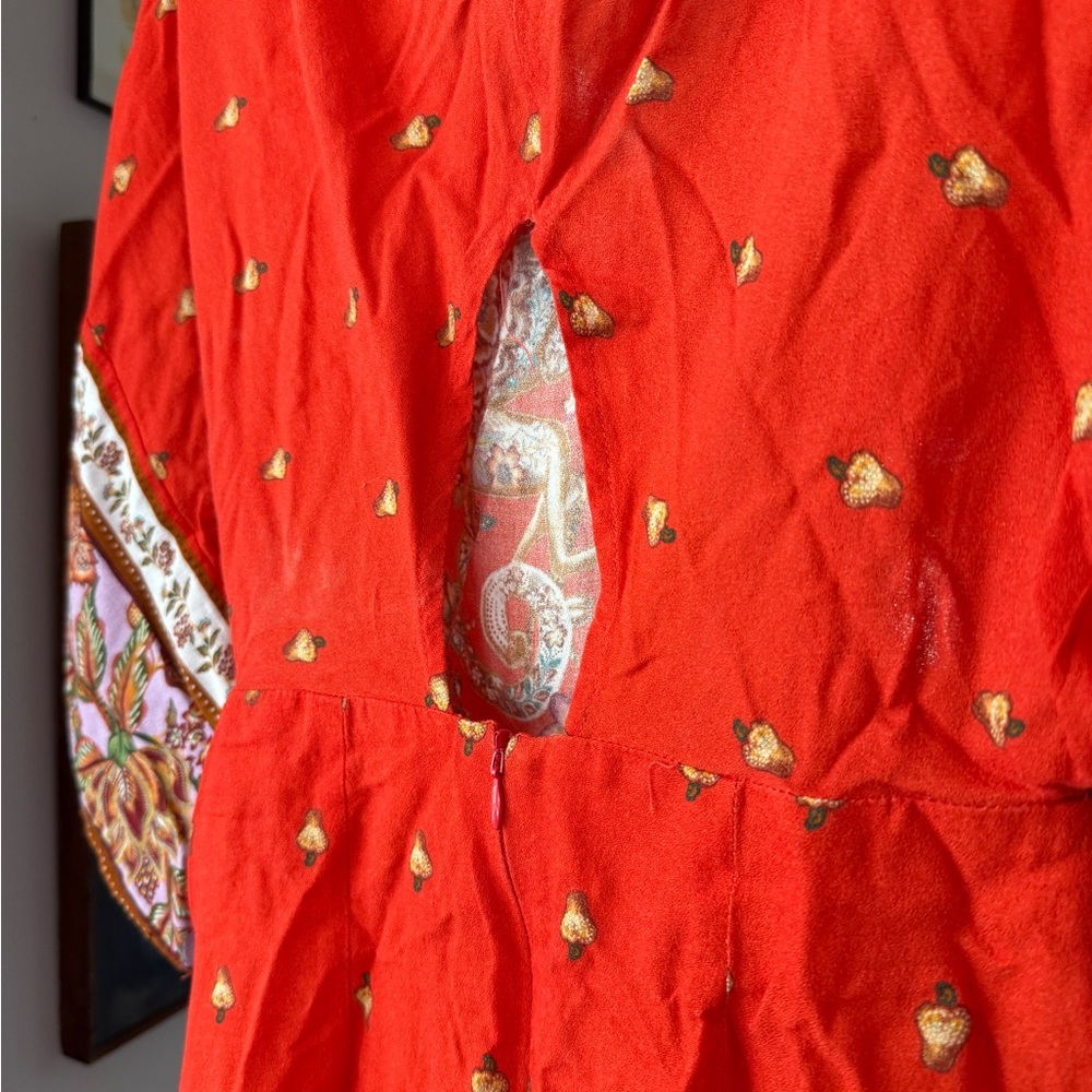 Farm Rio Red Printed Dress - Picture 5 of 7